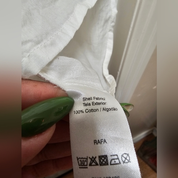 VENUS Embroidered Boho Blouse Women’s Size 8 Ivory 100% Cotton - Picture 7 of 10